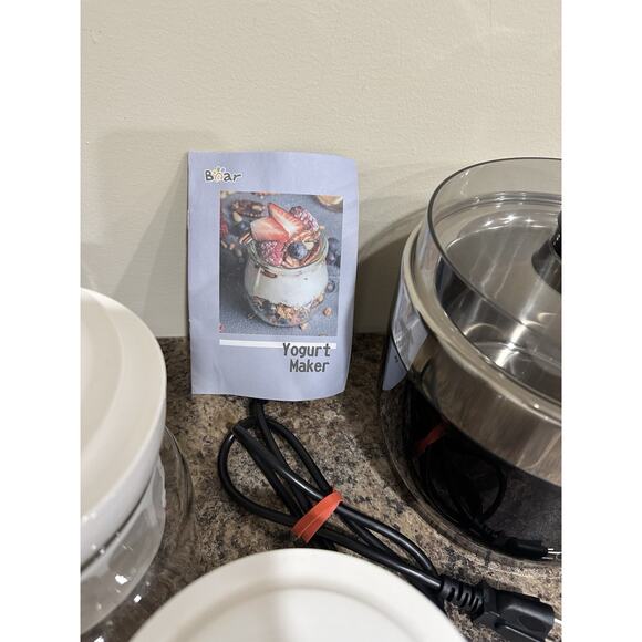 Bear SNJ-C10T1 Yogurt Maker Countertop Appliance Black EUC Works Great! - Picture 4 of 4